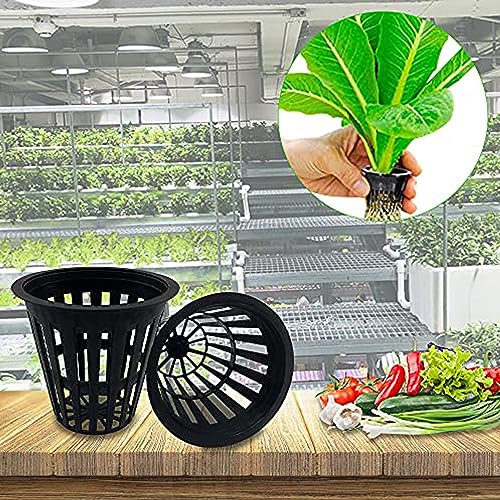 100 PCS 2 Inch Heavy Duty Net Pots, Slotted Mesh Hydroponic Cups for Garden, Plant Nursery Net Cups for Hydroponics and Aquaponics - size: 2inch