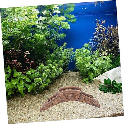 GALPADA 2pcs Aquarium Bridge Decor for Fish Tanks Fake Bridge Adornment for Aquatic Landscapes Shrimp and Turtle Accessories for Aquatic Environments