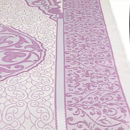 Modefa Islamic Prayer Mat Muslim Gifts - Thin Travel Muslim Prayer Rug in Taffeta Gift Bag with Tasbih Beads Prayer Matt Islam - Chenille Turkish Praying Carpet - Ramadan Gifts (Fuchsia) - color: Fuchsia