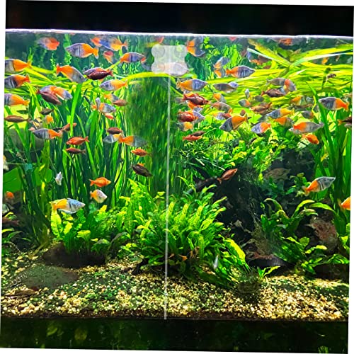 2pcs Acrylic Fish Tank Divider Clips Cups Aquarium Isolation Clips for Fish Separation and Easy to Install Suitable for Freshwater and