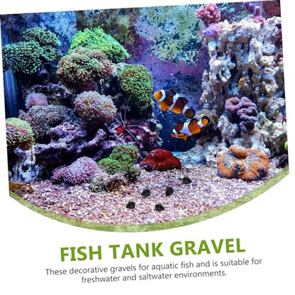COLLBATH Black Irregular Faux Ice Stone Decorative Aquarium Gravel and Garden Rocks for Fish Tank Landscaping and Terrarium Ornament