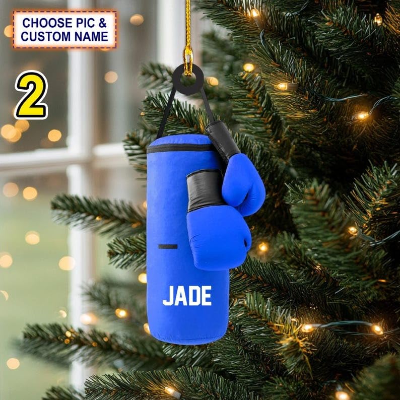 Custom Name Boxing Keychains –Personalized Acrylic Punching Bag Gloves, Name Tag for Keys, Bags, Luggage, Gifts for Lovers