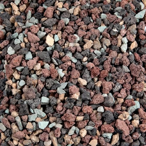 5lb Natural Dark Mixed Color Silica Gravel Pebbles, 1/5 inch Decorative Stones for Succulents, Pebbles for Vases,Plants Rocks, Aquarium Silica Gravel, Top Dressing, Outdoor Decorative Rocks - color: Lava