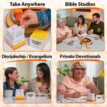 200 Conversation Cards for Christians Game - Explore Your Faith and Have Fun on Family Game Night, Bible Study or Youth Groups - Perfect for Church Groups, Couples Night, Easter Gifts