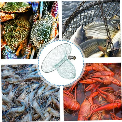 Kisangel 11.81 Inch Fishing Net Head Reinforced Landing Net Attachment Lightweight Portable for River Lake Stream Angling Fishing Equipment
