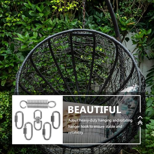 Abaodam 1set Heavy Duty Hammock Chair Hanging Kit Spring Set Suspension Tool for Porch Swing Chair and Versatile Outdoor Use
