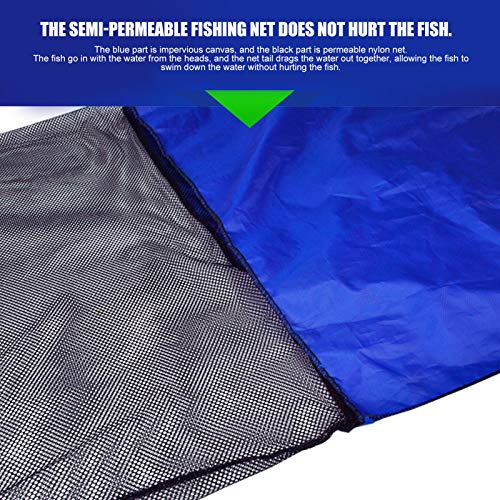 Aquarium Fish Net, Soft Fish Transfer Net Long Koi Tansfer Mesh Basket with 20-inch Long Handle for Medium Large Fish Spawning, Breeding, Care & Transfer(Diameter 40CM) - size: Diameter 40CM