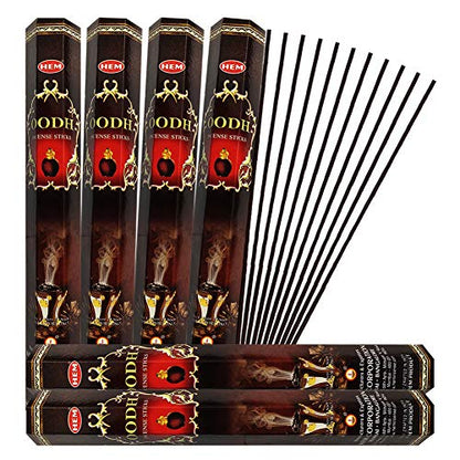 Oud Incense Sticks and Incense Stick Holder Bundle Insence Insense Hem Incense Sticks - color: Oodh