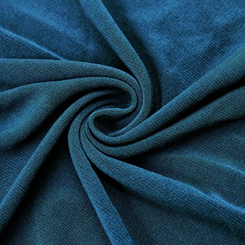 ZGMYC Women Shiny Rhinestones Muslim Hijab Elegant Long Turban Cap Head Wrap Scarf - color: Peacock Blue