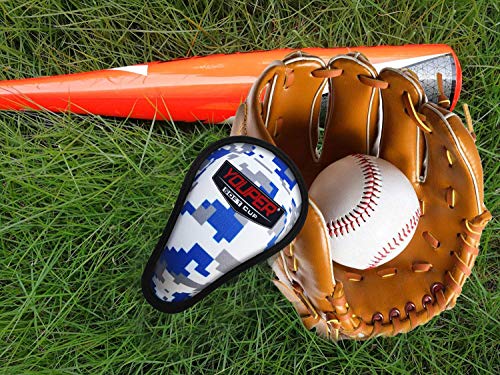 Youper Boys Youth Soft Foam Protective Athletic Cup (Ages 4-6), Kids Sports Cup for Baseball, Football, Lacrosse, MMA - style: Ocean Camo