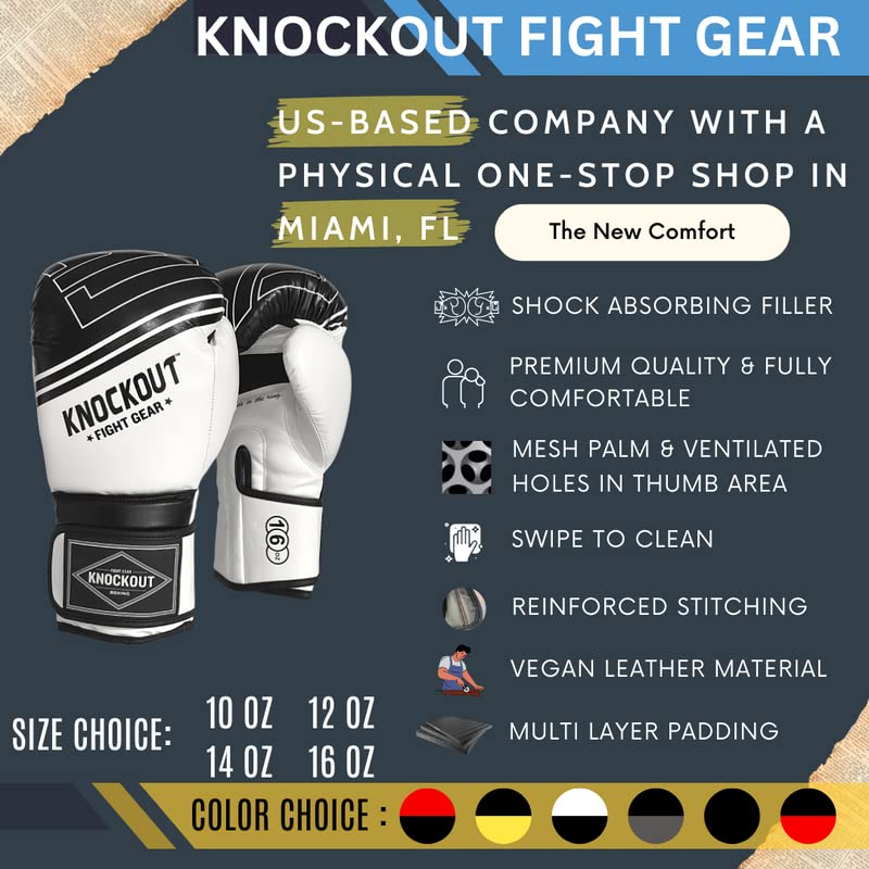 Boxing Gloves & Muay Thai Shin Guards for Men and Women, MMA Kickboxing Shin Pads Set, Adjustable Shin Guards with Instep Protection, Sparring & Martial Arts Training Gear - color: White-Gray, size: 12 oz