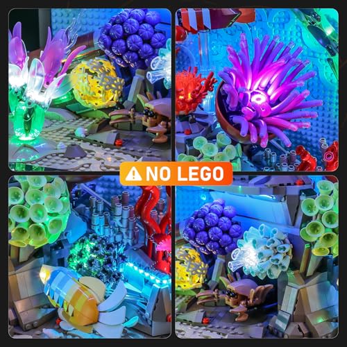 LIGHTAILING Led Light Compatible with Lego-10366 Tropical Aquarium | Easy-to-Install LED Lighting Kit for Home Decor, Shelf Display & Collector Gifts (Model Not Included)