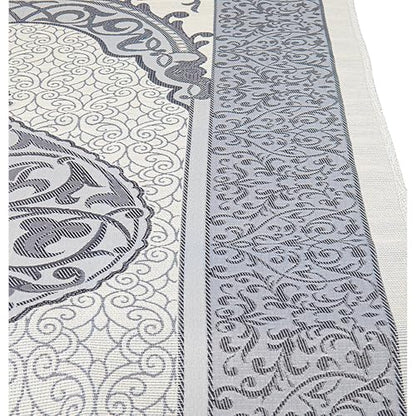 Modefa Luxury Islamic Thin Travel Prayer Mat in Satin Gift Bag - Deluxe 4 Piece Travel Set with Dua Book & Prayer Beads Tesbih - Thin Chenille Turkish Praying Carpet - Eid Gift Set (Blue) - color: Blue
