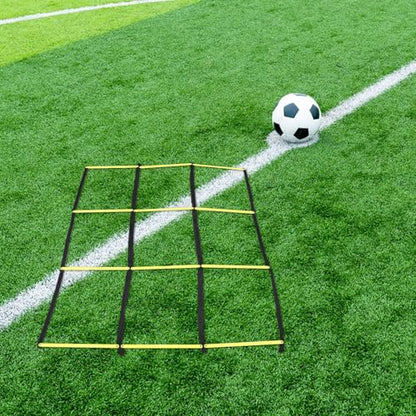 Toddmomy Training Ladder for Footwork: Nine-Square Agility Ladder Soccer and Football Training - Portable Rope Design for Speed and Agility Workouts