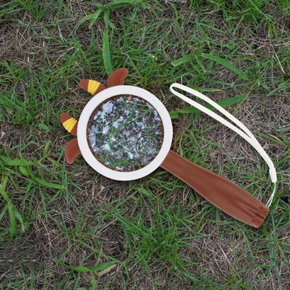 Rongon 10X Kids Magnifying Glass Handheld Magnifier (Mavericks Style) | Maverick shape magnifier student exploring nature, scientific experiment Observing insect animal plant leaves explore reading - color: Mavericks Style 1pcs