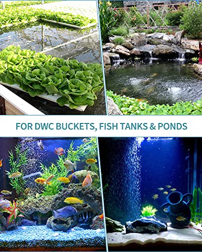 Pawfly Aquarium Air Stone Bubbler 2 Inch, Oxygen Diffuser Airstone for Air Pump Fish Tank Bucket Pond and DWC Reservoir, 4 Pack - color: 4 Pack(Blue)