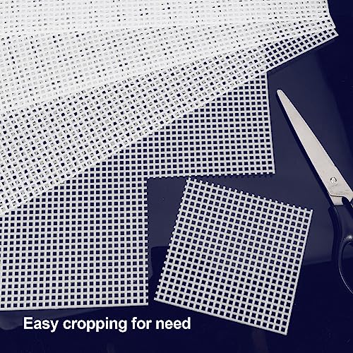 Caydo 8 Pieces 7 Count Plastic Canvas Sheets, Plastic Mesh Sheet | for Cross Stitch, Making Aquarium Dividers, Knit Crochet Projects, 10.5 x 13.5 Inch - color: Clear White - 8pcs