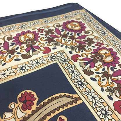 YOUR SMILE Silk Like Scarf Women's Fashion Pattern Large Square Satin Headscarf Headdress - color: 116