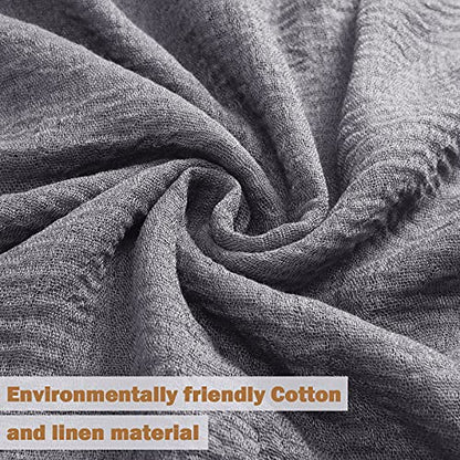 Zhanmai 8 Pcs Women Cotton Hijab Scarf Bulk for All Season Muslim Scarf Shawl Crinkle Hijab Mixed Color - color: Dark Colors