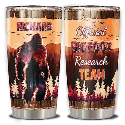 WAZONE Personalized Big Foot Tumbler With Lid 20oz 30oz Vacuum Insulated Cup Custom Name Coffee Travel Mug Stainless Steel Birthday Christmas Presents For Men Women Customized Gifts Things - color: Bigfoot