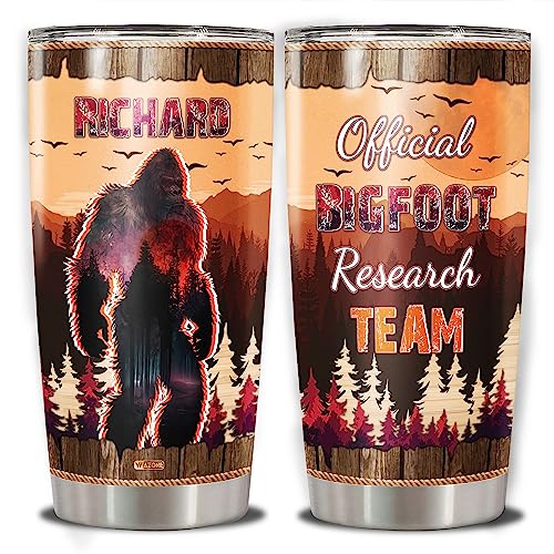 WAZONE Personalized Big Foot Tumbler With Lid 20oz 30oz Vacuum Insulated Cup Custom Name Coffee Travel Mug Stainless Steel Birthday Christmas Presents For Men Women Customized Gifts Things - color: Bigfoot