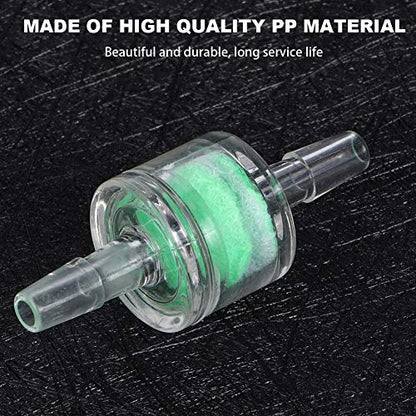 10Pcs Fish Tank Silicone Tube Filter, 4mm Aquarium Water Pump Silicone Tube Filters, Small Aquarium ABS Hose Filter, Fish Tank Hose Filtration Supplies, Green