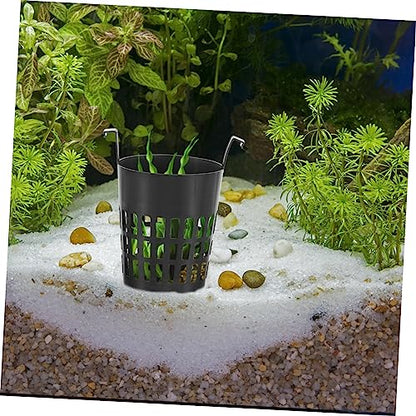 BESPORTBLE 6pcs Hydroponic Plant Basket Net Cups for Aquariums Black Water Plant Fixing Holder Suitable for Fish Tank Landscape