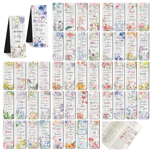 96Pack Magnetic Bookmarks,Christian Bookmarks,Bulk Bible Bookmark for Read - style: Watercolor Flower