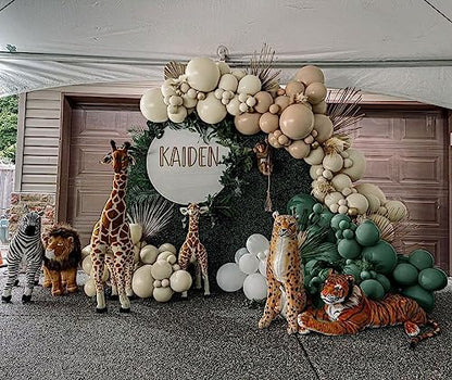 Double Stuffed White Sand Balloons Different Sizes 18In 12In 5In Light Grey Pastel Balloon Garland Kit Off White Balloon Arch For Birthday Baby Shower Bridal Wedding Neutral Boho Theme Party - color: Double Stuffed White Sand