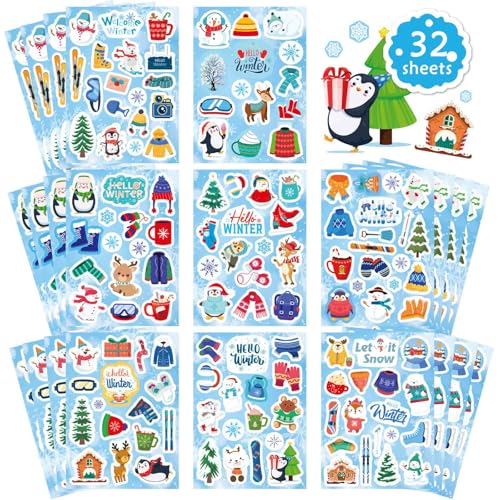 564 PCS Winter Stickers for Kids, Christmas Themed Holiday Stickers - style: Winter