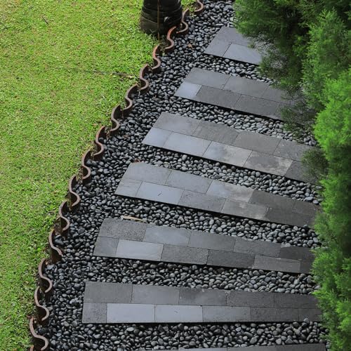 GASPRO 30 Pound River Rocks, Decorative Stones for Walkways, Outdoor Landscaping, Garden, Yard, 1 to 2 Inch, Black Polished Pebbles for Planters, Flower Beds, Vase - size: 30lb