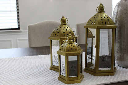 Eid New Year Mubarak Alaykom Al Shahar Ramadan Lantern - Perfect for Gifting, Housewarming, Wedding, Decoratives, Stylish Home Festive Muslim Durable Lightning Occasions