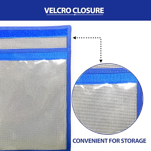 12" x 9" Fishing Lure Bag, 5 Pcs Blue Mesh Foldable Unrigged | Saltwater & Freshwater Tackle Storage, Single Pouch Vinyl Organizer, Trolling Lures, Marlin & Offshore Fishing