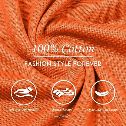Turban Head Wrap Scarf,African Women' Soft Long Scarf Shawl Hair Bohemian Headwrap Stretch Headband Tie - color: Orange