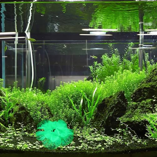 TOYANDONA Artificial Aquarium Plant Fish Tank Decoration, Silicone Simulation Aquatic Plant Ornament for Home and Aquarium Landscaping, Green Water Grass for Freshwater Tanks