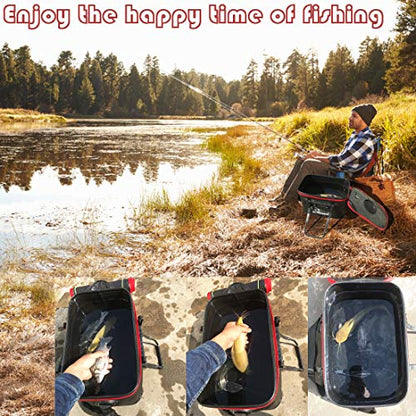 Multi-Functional EVA Foldable Fish Bag for Outdoor - Live Fish Lures and Protection Containers - 8GAL, 6GAL, 4.8GAL, 3GAL - color: 6gal/Black