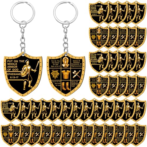 Sureio Christian Gifts Put on The Whole of God Keychain - style: Armor