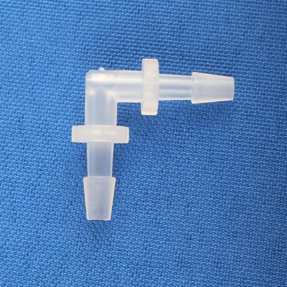 5pcs 1.6-11.1mm PP Plastic Equal Elbow Connectors Soft Pipe Fittings Aquarium Water Pipe Aerator Air Pump Tube Hose Joints(1.6-1.6mm,5pcs) - size: 5pcs