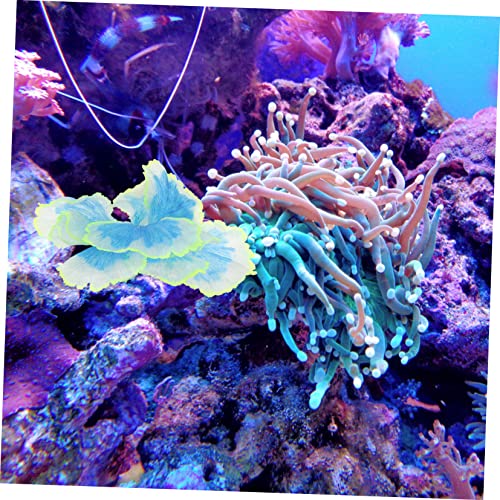 Luxshiny Durable Blue Silicone Aquarium Plant Decor Lifelike Artificial Fish Tank Ornament for Freshwater Aquarium Supplies Vivid Aquatic Plant Adornment Enhancing Natural Style and