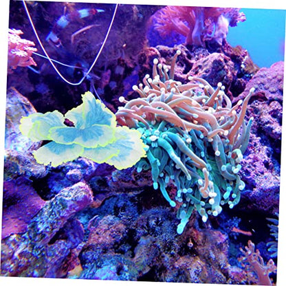 Luxshiny Durable Blue Silicone Aquarium Plant Decor Lifelike Artificial Fish Tank Ornament for Freshwater Aquarium Supplies Vivid Aquatic Plant Adornment Enhancing Natural Style and