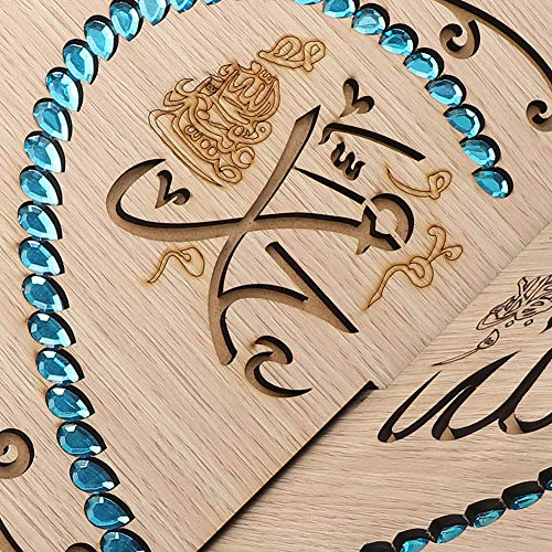 Gavigain Quran Folding Stand Vintage Wooden Carved Book Organizer Collapsable for Muslim Prayer