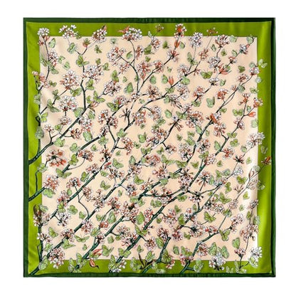 XL 43 Inch Extra Large Square Scarf Fashion Scarves Silk Feeling Hair Scarf Wrapping Scarfs Night Sleeping Headscarf - color: Ba107