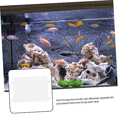Mikikit 1Set Acrylic Fish Tank Divider Aquarium Isolation Board with Suction Cups for Easy Installation and Separation of Fish for Breeding and Preventing Fish