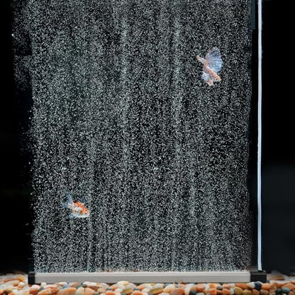 hygger Aquarium Bubble Strip, Nano Air Bubble Curtain Wall Aquarium Air Stone Kit, Quiet High Dissolved Oxygen Diffuser Fish Tank Bubbler Decorations for Freshwater Saltwater (13.8 Inch) - size: 13.8 Inch