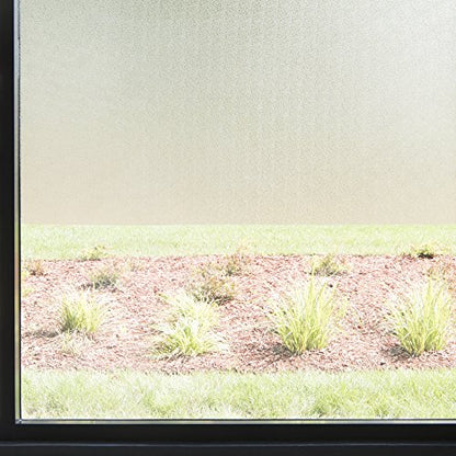 Best Home Fashion Non-Adhesive Frosted - Art Glass - 1.45 ft x 6.5 ft (1 Roll) - color: Artglass, size: 1.45 ft x 6.5 ft