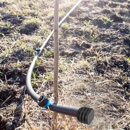 M METERXITY 10-Pack Drip Irrigation Barbed Fittings, for 3/8 Inch End Plug Tubing Connector Plastic Coupling Irrigation Parts for Garden/Greenhouse/Aquarium/Flower Pot, Drip Pipe Accessories - style: End Plug