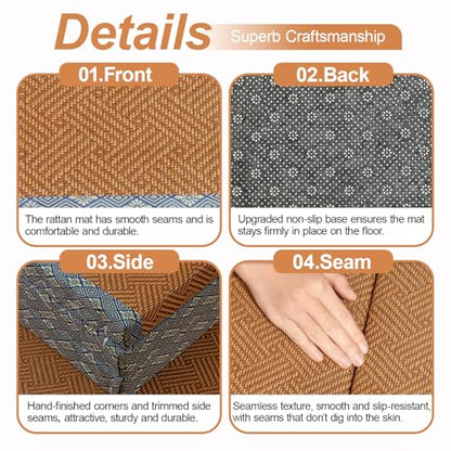 Japanese Tatami Mat, Tatami, Rug, Foldable Mattress, Roll up Rug, Japanese Floor Mattress, Floor Sleeping Japanese Futon Mattress, Meditation Yoga, Zen - size: Brown 80×200×3.5cm