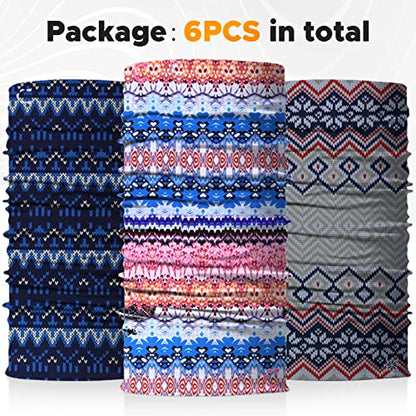 JOEYOUNG Headwear, Bandana, Neck Gaiter Head Wrap Headband Balaclava Magic Scarf - color: A-boho 3
