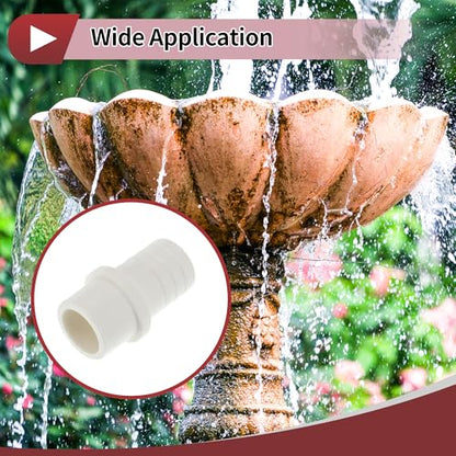 Plastic Hose Barb Fitting 1-1/4" x 1.2" Barb OD Straight Through Pipe Connector White 5 Pcs - color: White, size: 1-1/4"x 1.2" OD