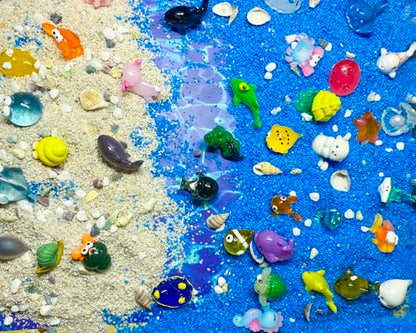 55pcs Mini Ocean Resin Animals Plastic Animals Marine Miniature Aquarium Ornaments Decorations for DIY Fish Tank Potted Micro Fairy Garden Dollhouse (56PCS Marine Animal Set) - style: 55PCS Marine Animal Set